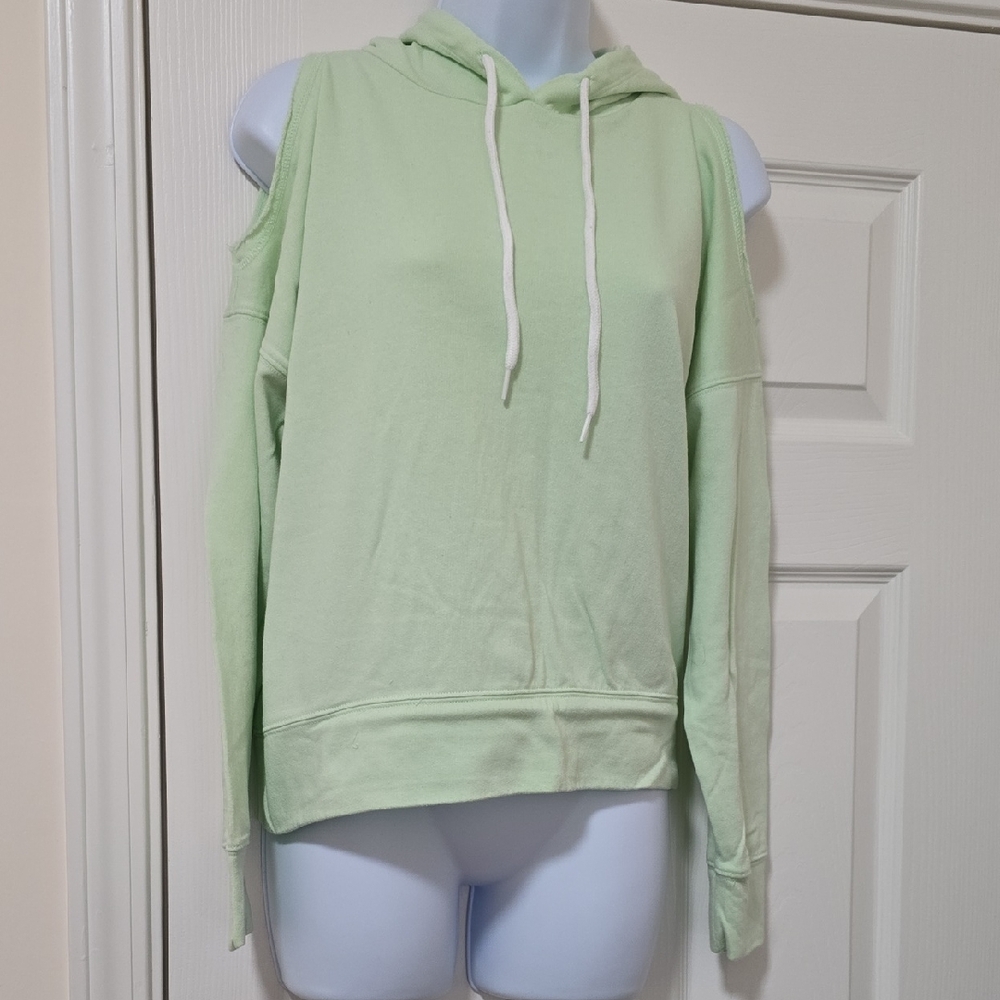 Mossimo Supply Co. Mint Green Cut-Out Shoulder Hoodie (GUC)